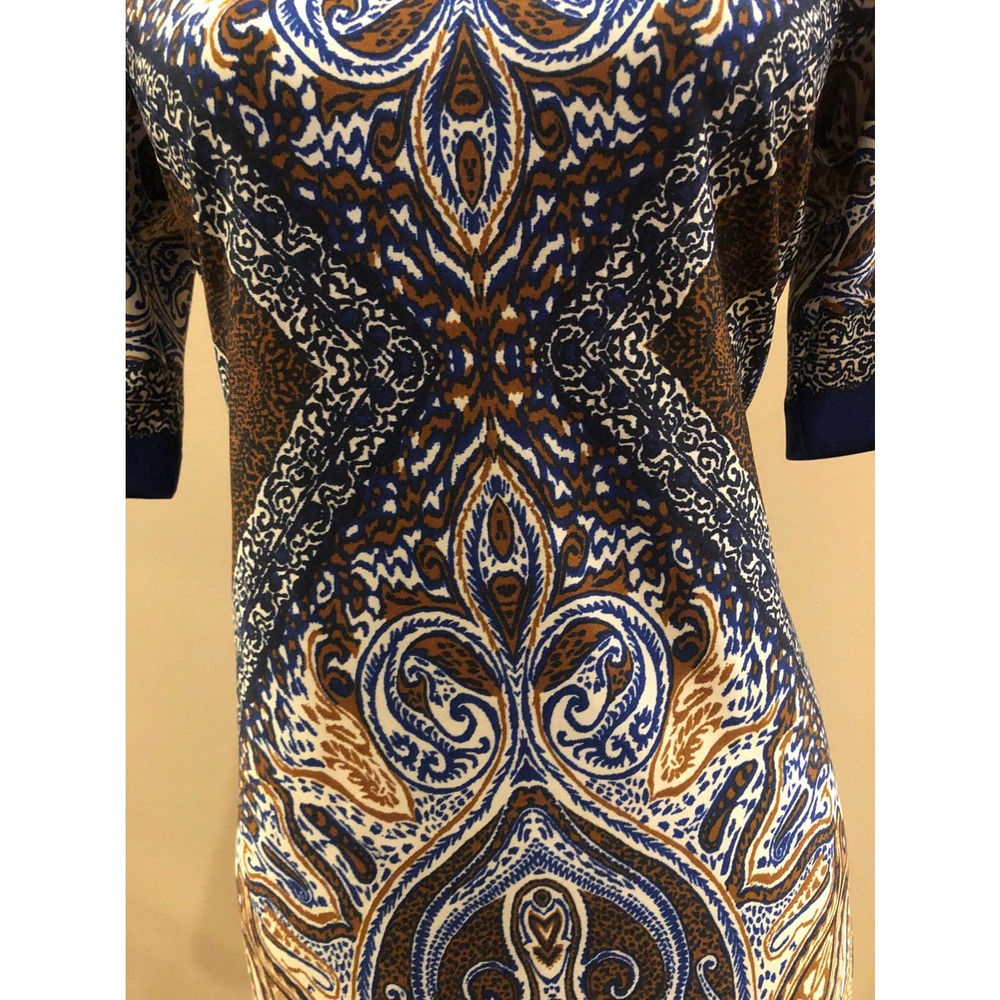 Roz & Ali Multi Color Pattern Short Sleeve Dress,… - image 2